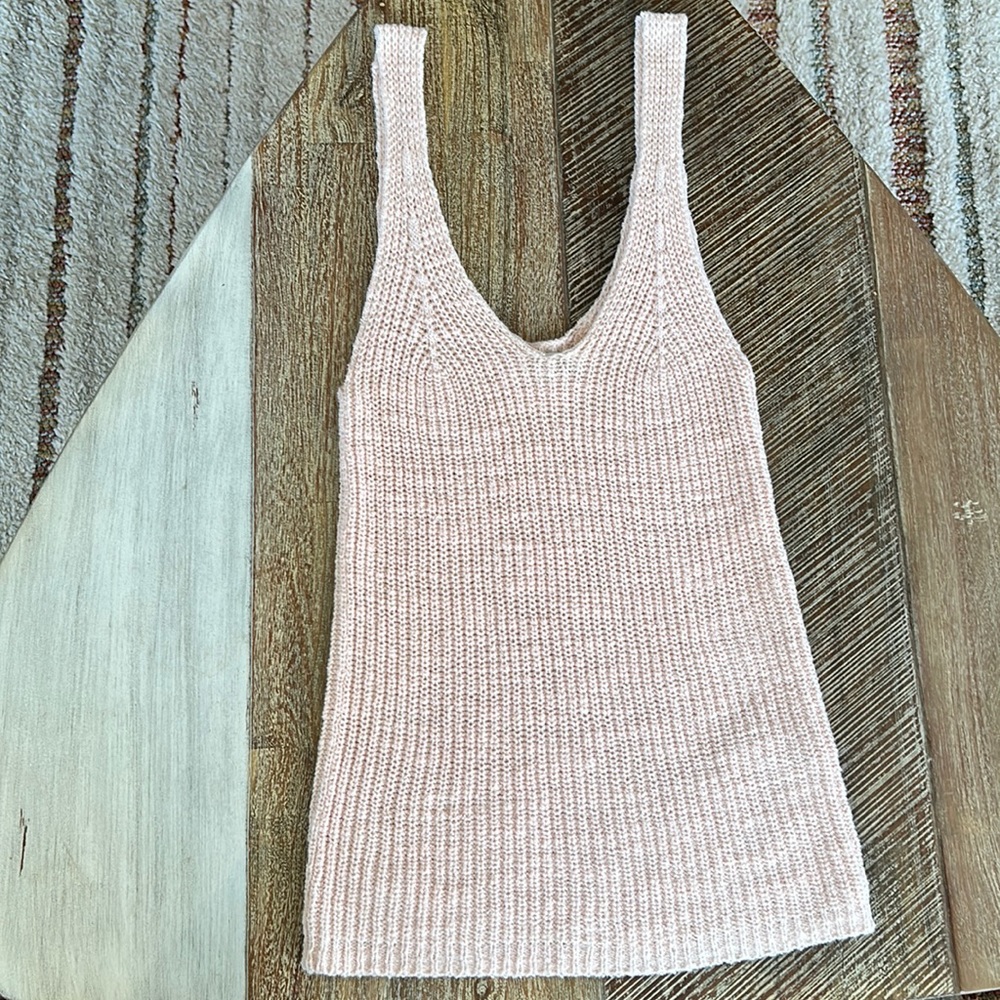 Madewell - Knit Sweater Tank Top Light Pink XS